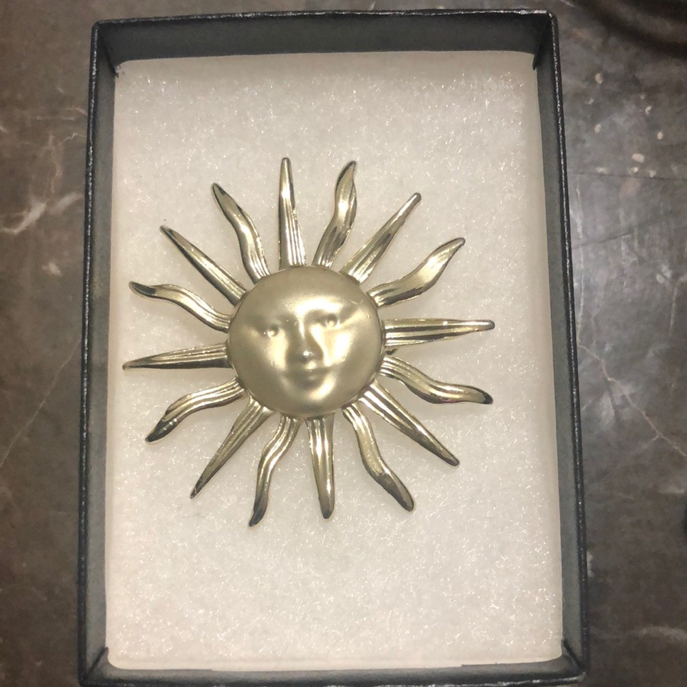 Sunshine Sun Brooch